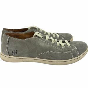 Børn Women’s Gray Suede Leather Sneakers Size 9 Casual Comfort Lace Up Shoes